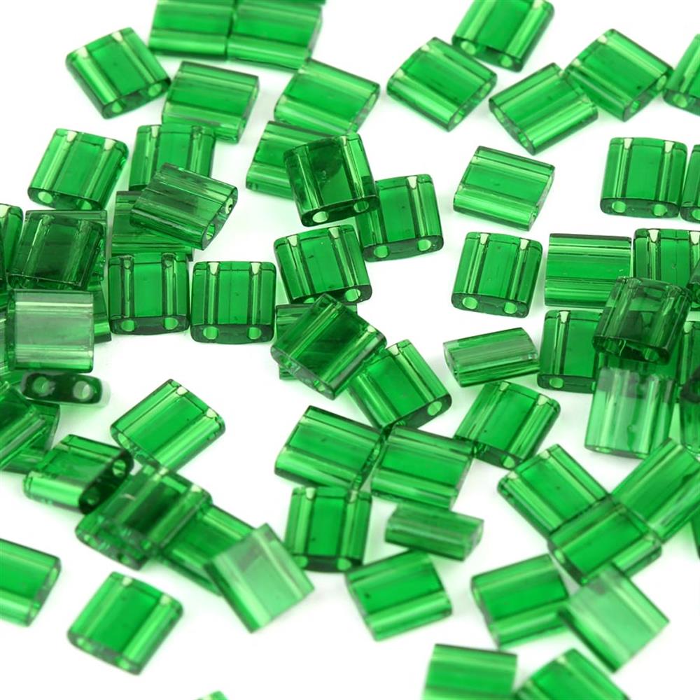 Miyuki Tila Bead 5*5 mm Açık Zümrük Yeşili Boncuk