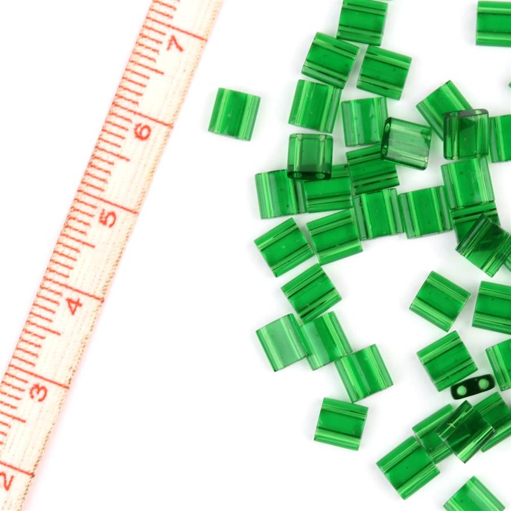 Miyuki Tila Bead 5*5 mm Açık Zümrük Yeşili Boncuk