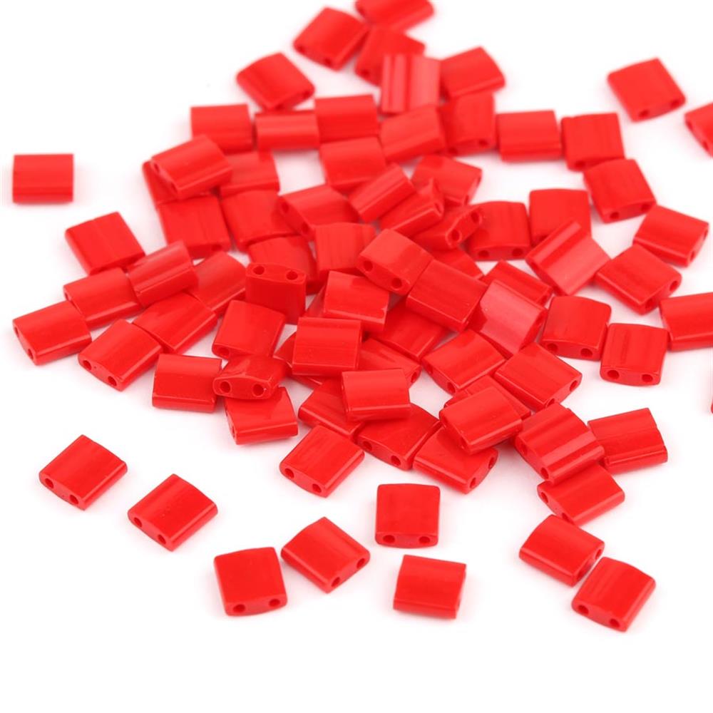 Miyuki Tila Bead 5*5 mm Kırmızı Boncuk