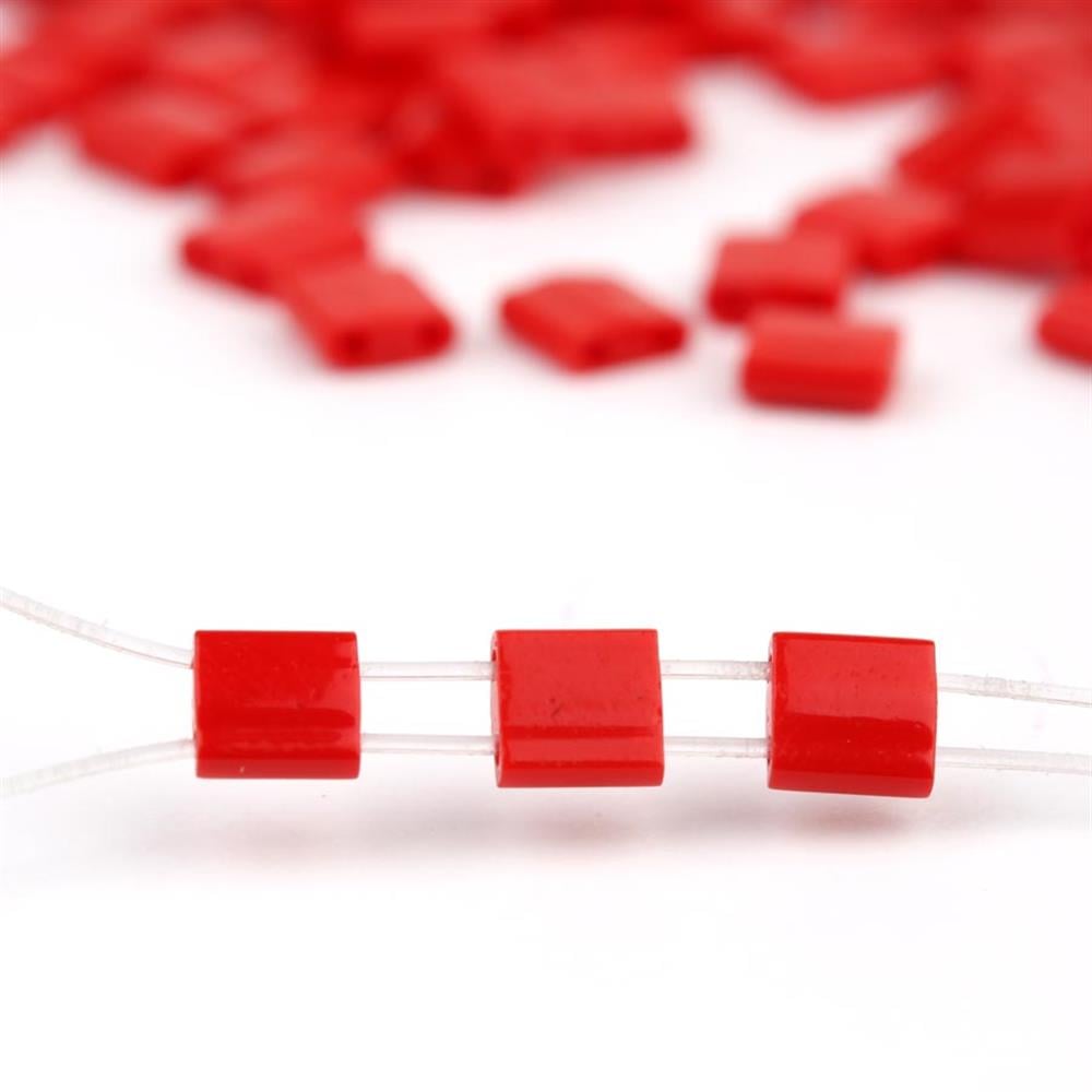 Miyuki Tila Bead 5*5 mm Kırmızı Boncuk