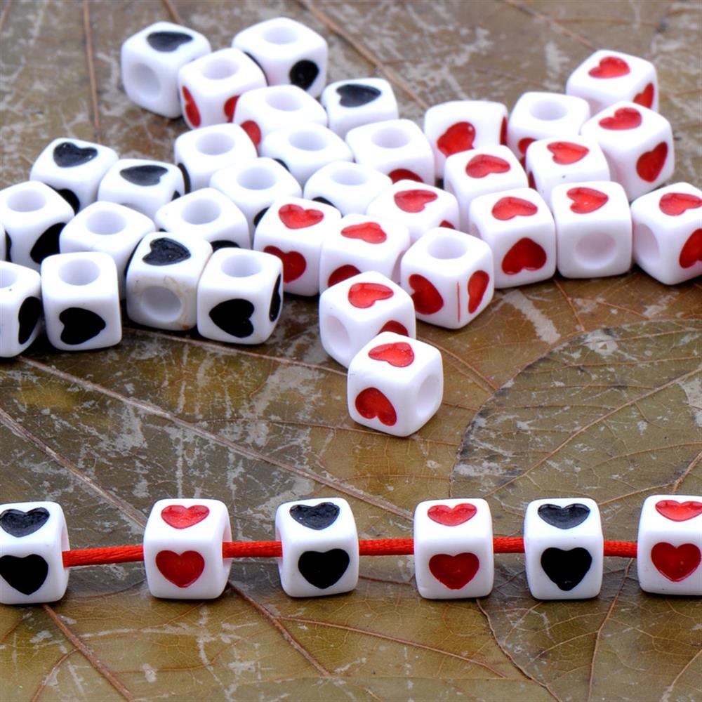 Plastik, Küp Kalpli Boncuk (10 adet)