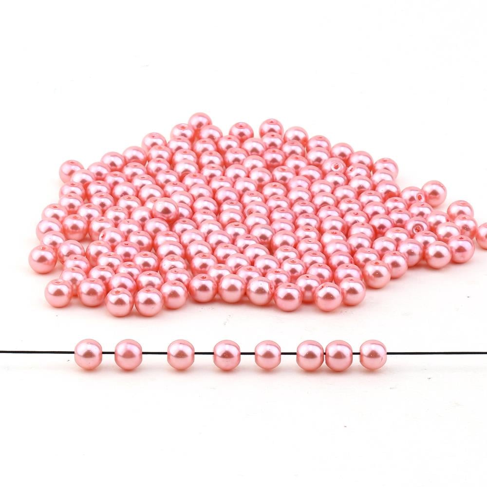 Pudra Cam İnci Boncuk 8 mm 100 adet