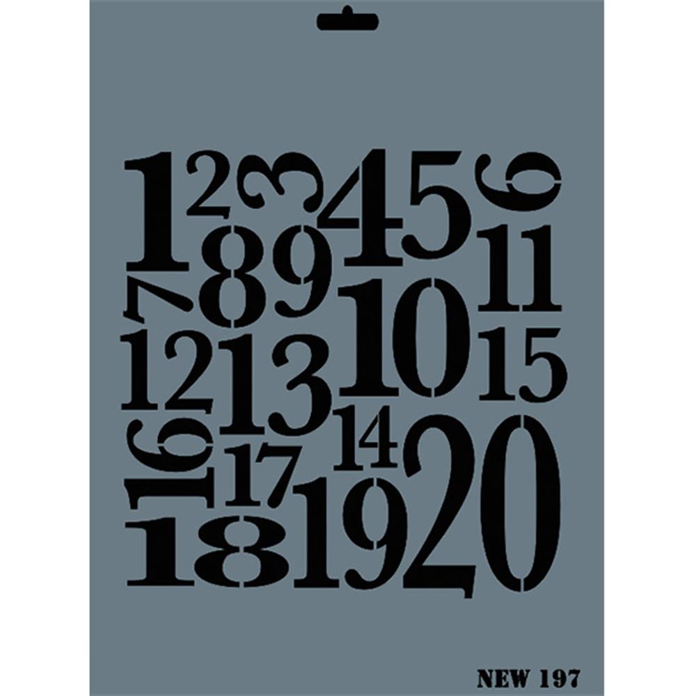 Rakam Stencil Şablon 25X35 cm - Rich New 197