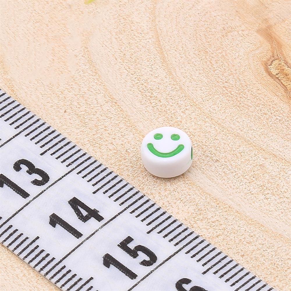 Renkli GülenYüz Plastik Boncuk