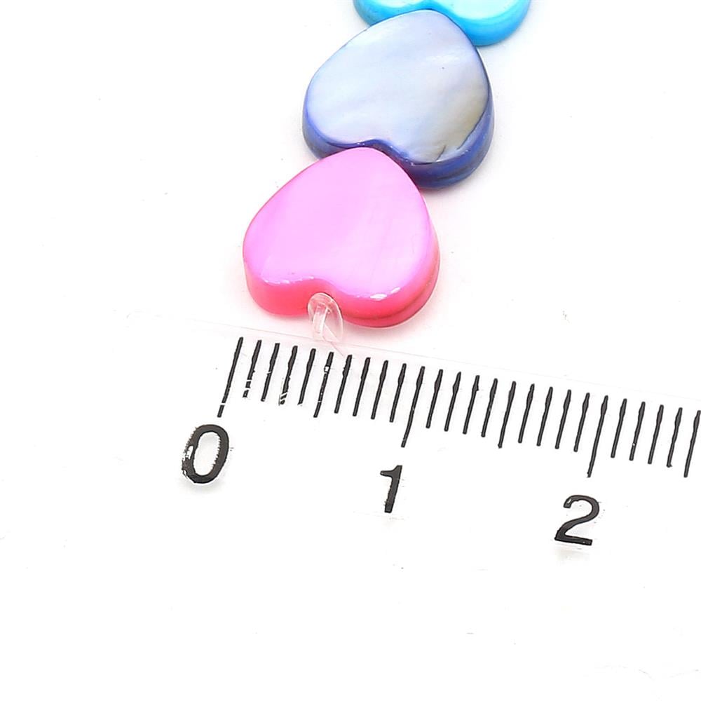 Renkli Sedef Kalp Boncuk