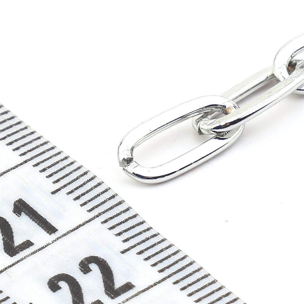 Rodyum Kaplama Kalın Dikdörtgen Zincir