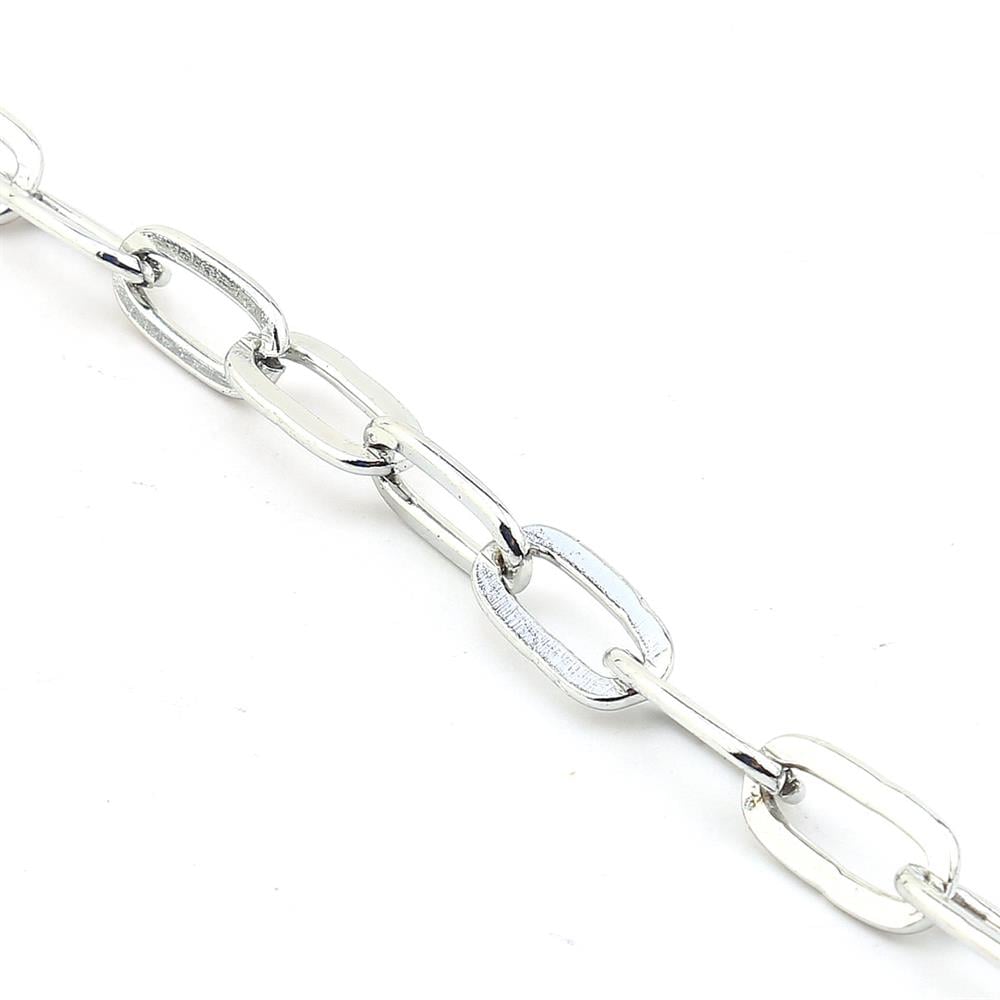 Rodyum Kaplama Kalın Dikdörtgen Zincir