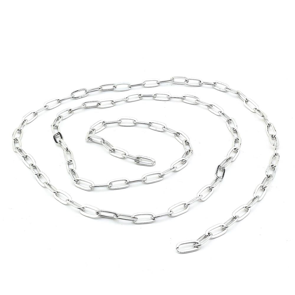 Rodyum Kaplama Kalın Dikdörtgen Zincir