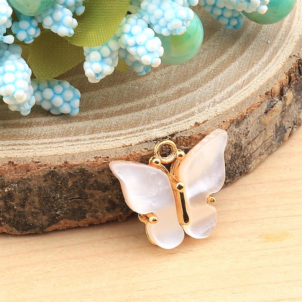 Sedefli Kelebek Takı Ucu