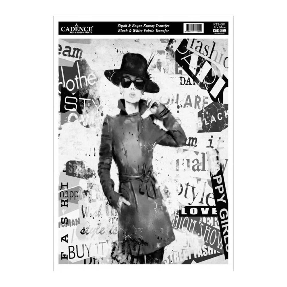 Siyah Beyaz Kumaş Transfer