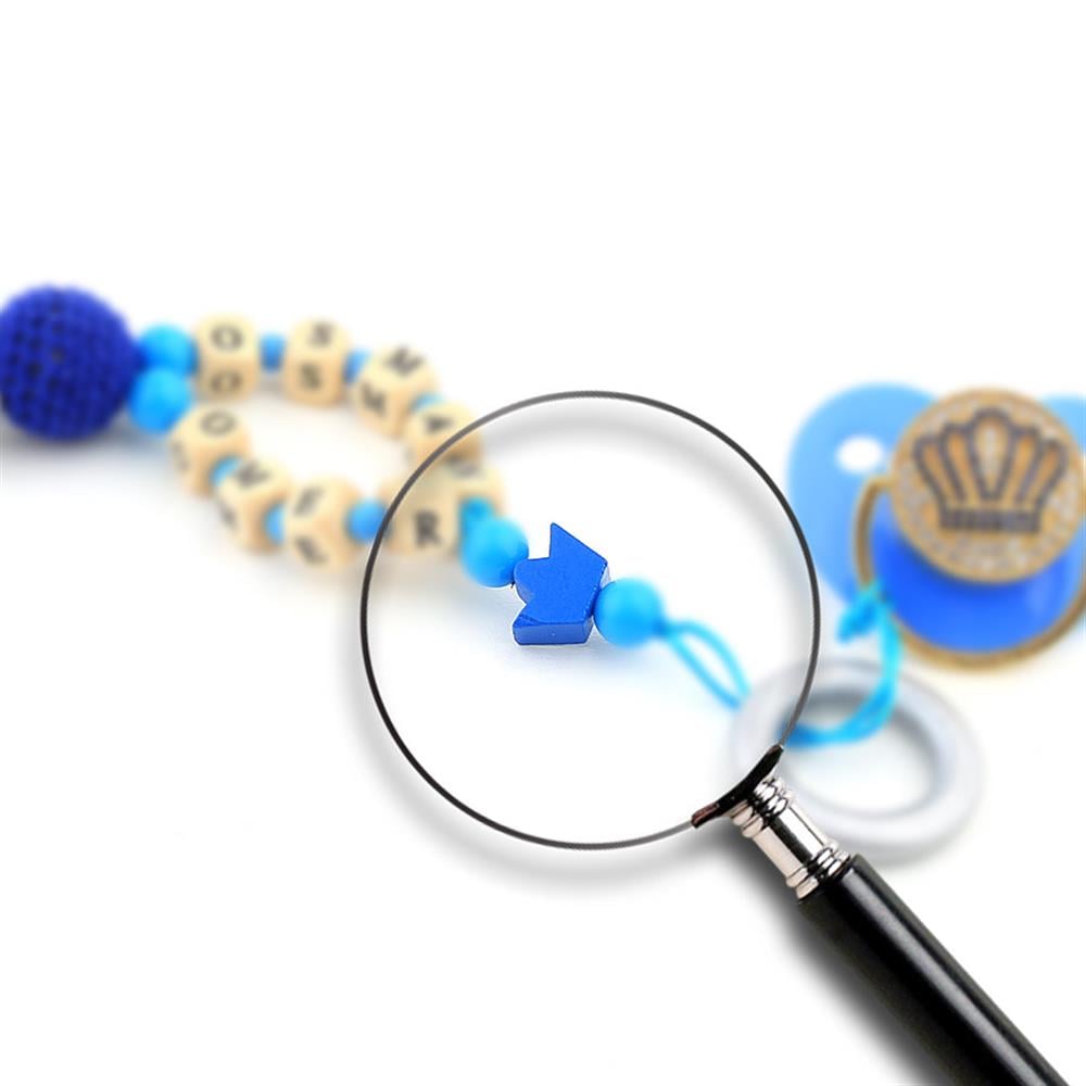 Taç Şeklinde Ahşap Emzik Zinciri Boncuğu