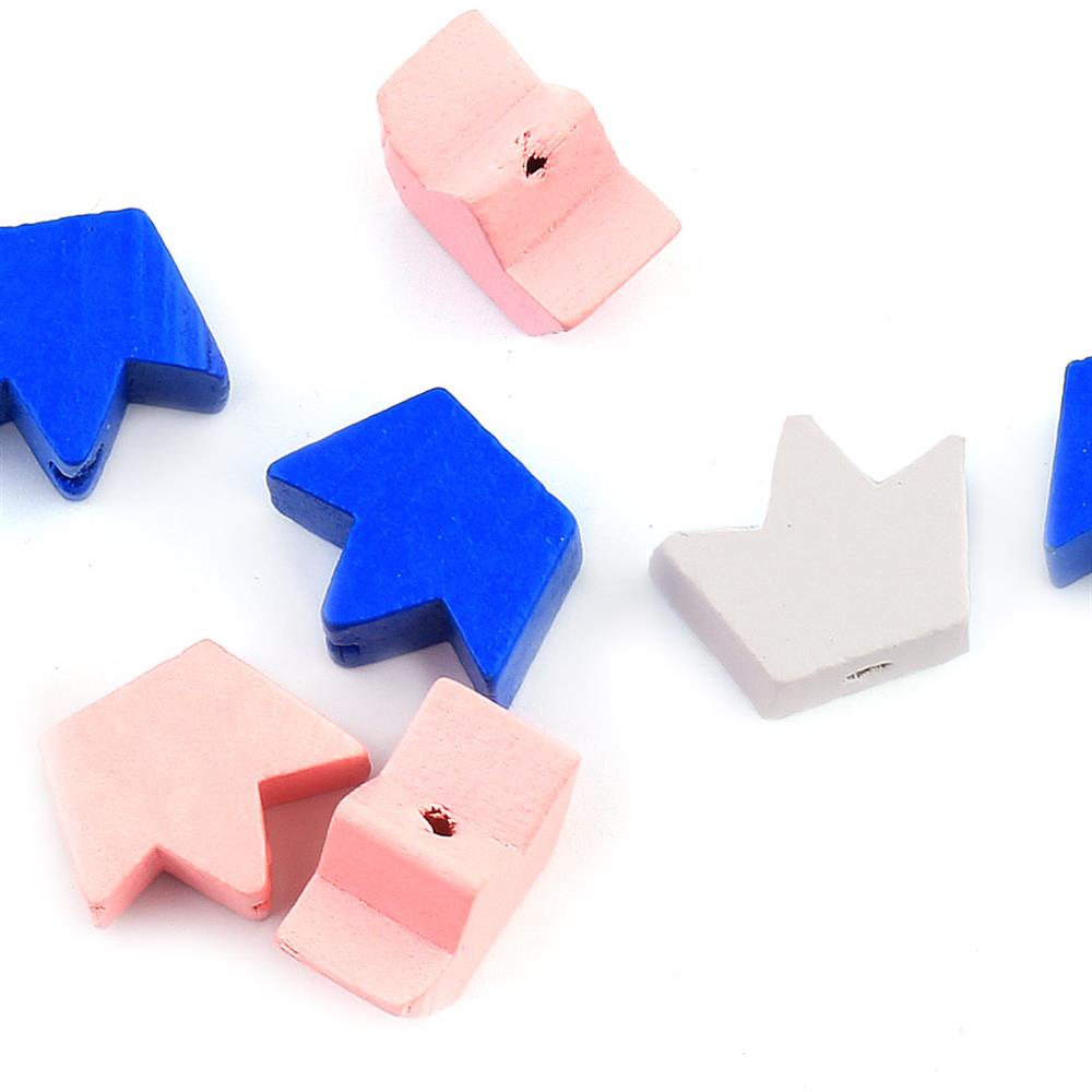 Taç Şeklinde Ahşap Emzik Zinciri Boncuğu