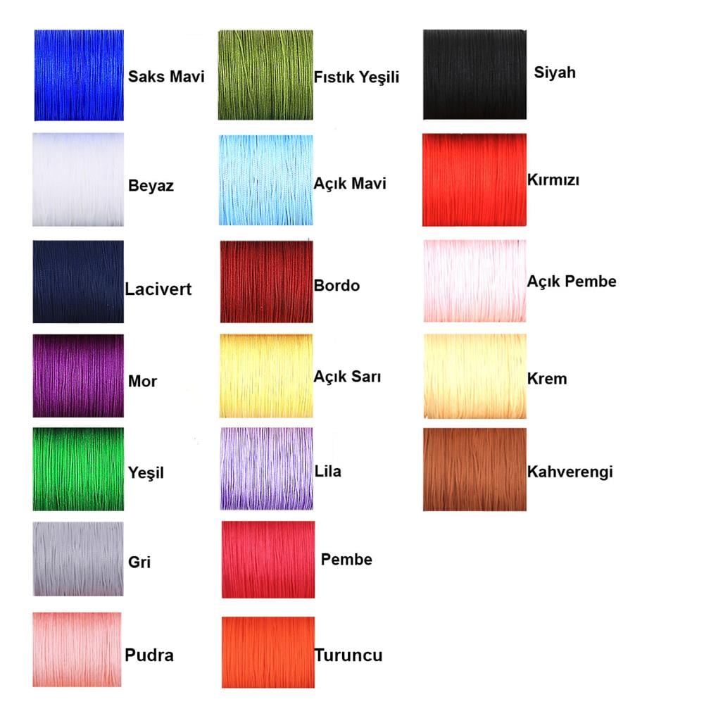 Takı ve Tesbih İpi (Paraşüt İp) 100 metre 0,8 mm