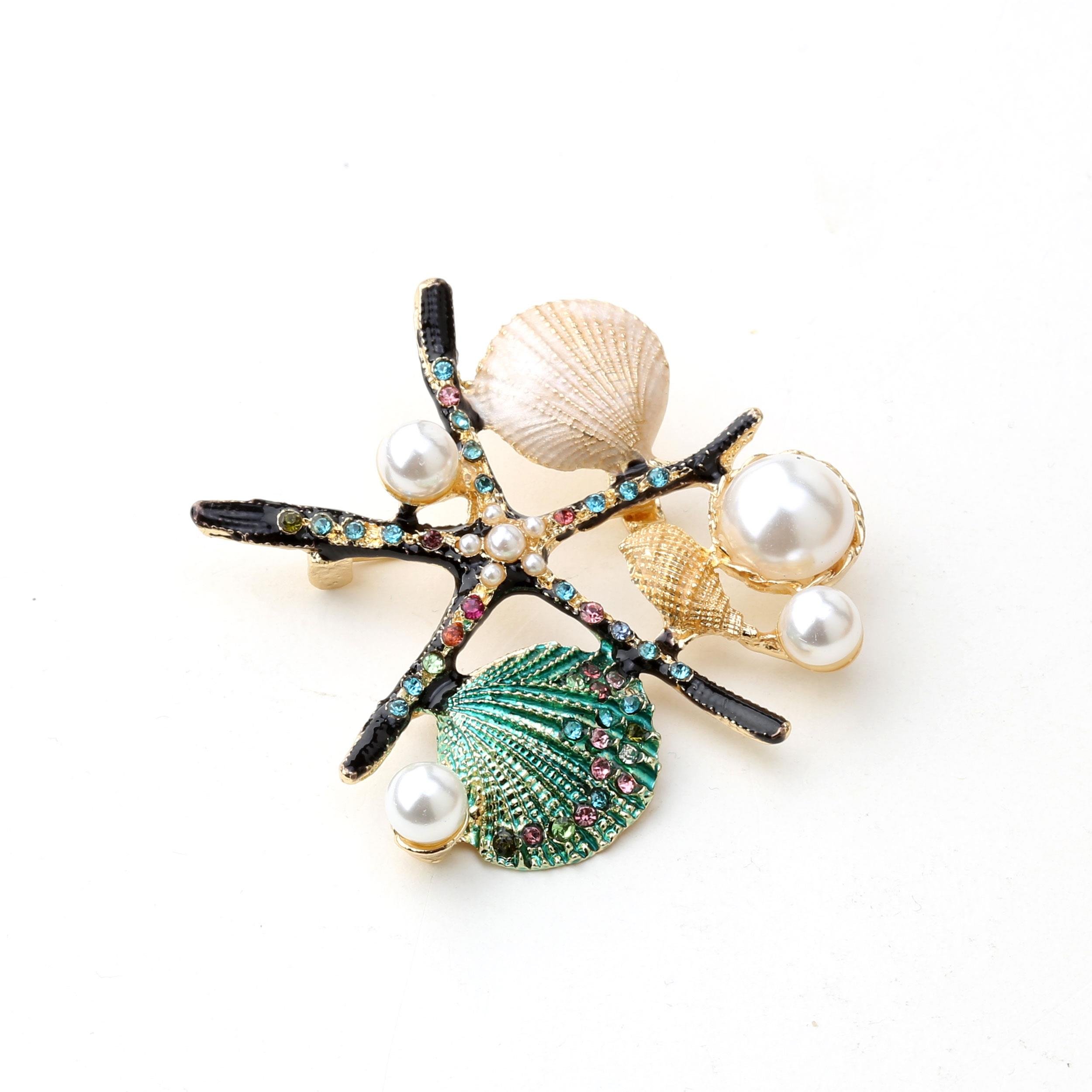 Taşlı Deniz Konsept Broş