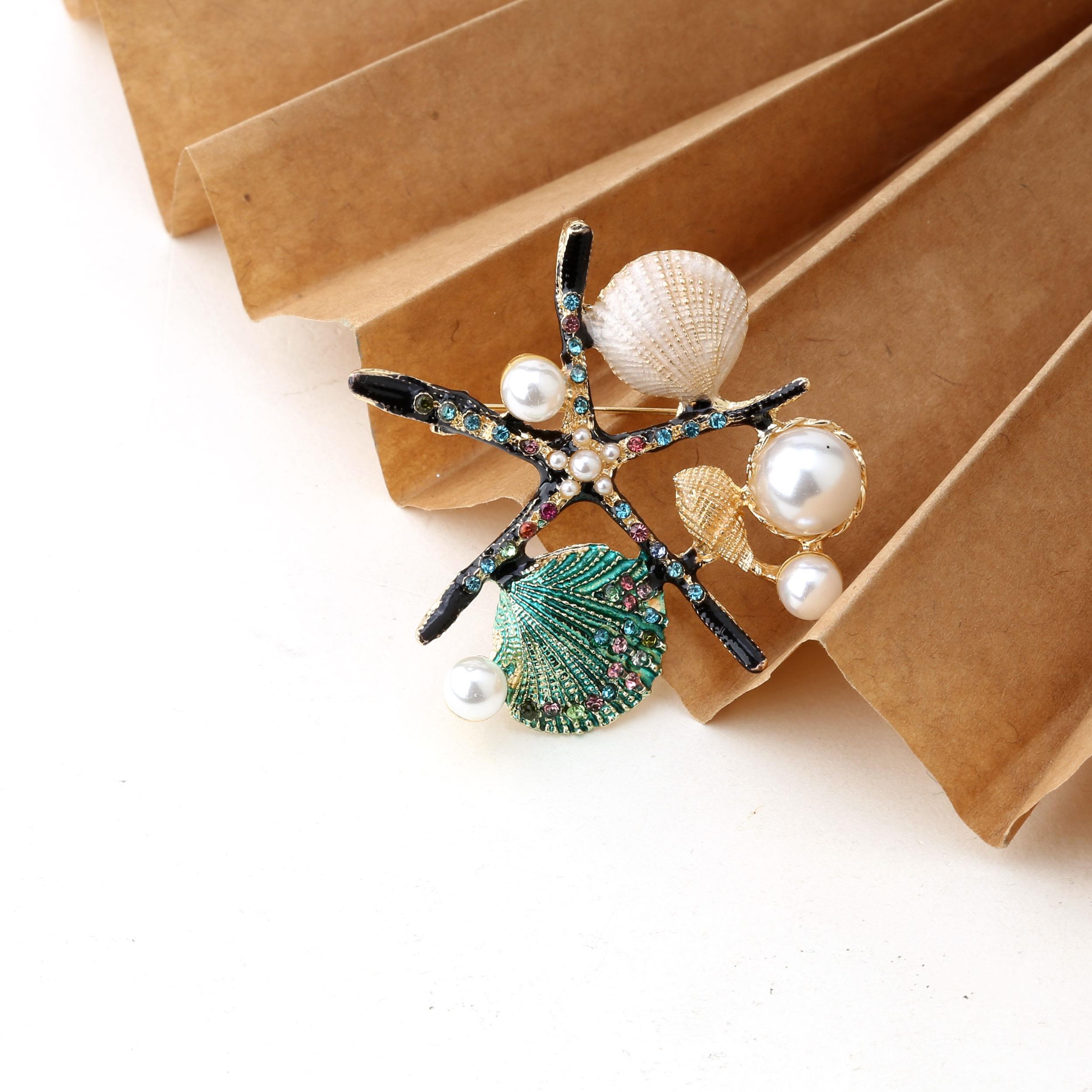 Taşlı Deniz Konsept Broş