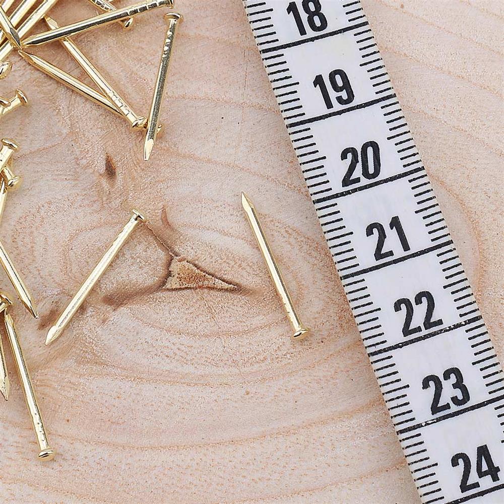 Top Başlı, Altın Sarı Renk Filografi Çivisi