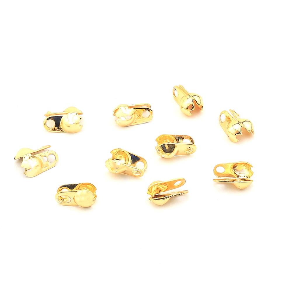 Kaplamalı Top Zincir ve Bit Midye Kapama Altın (10 adet)