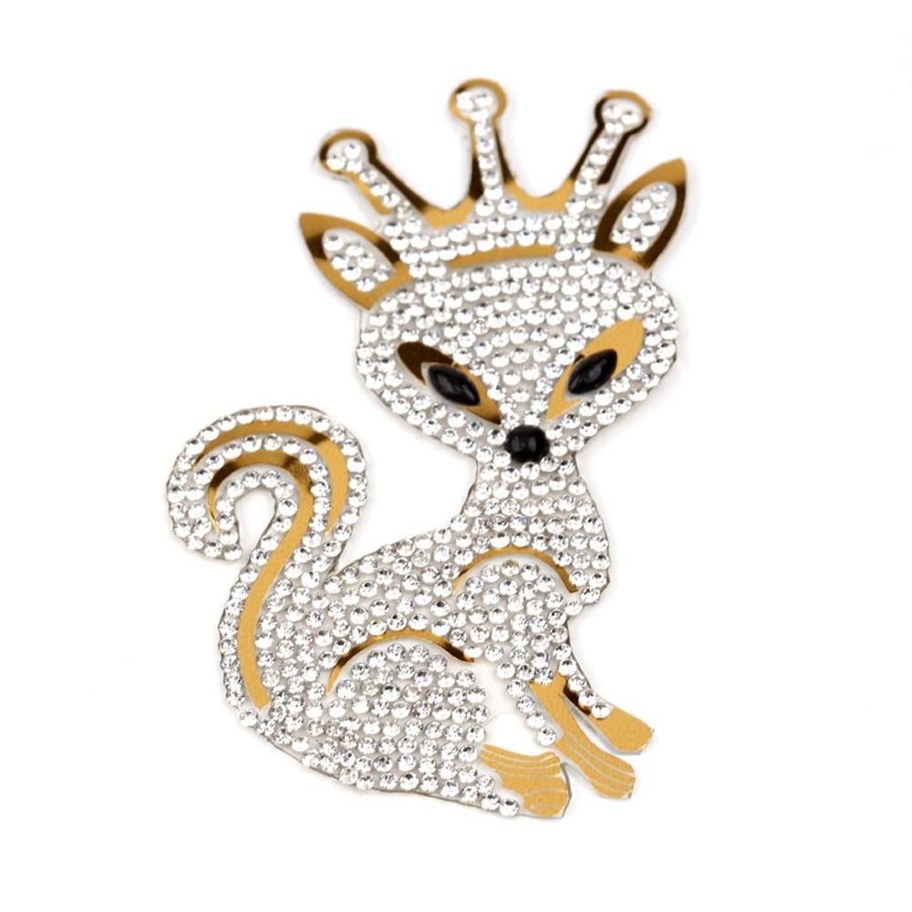 Ütüyle Yapışabilen Taşlı Tilki Aplik