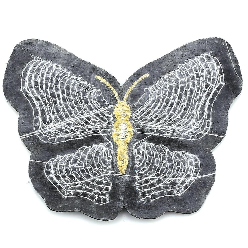 Ütüyle Yapışan Pul Payet Kelebek Aplik