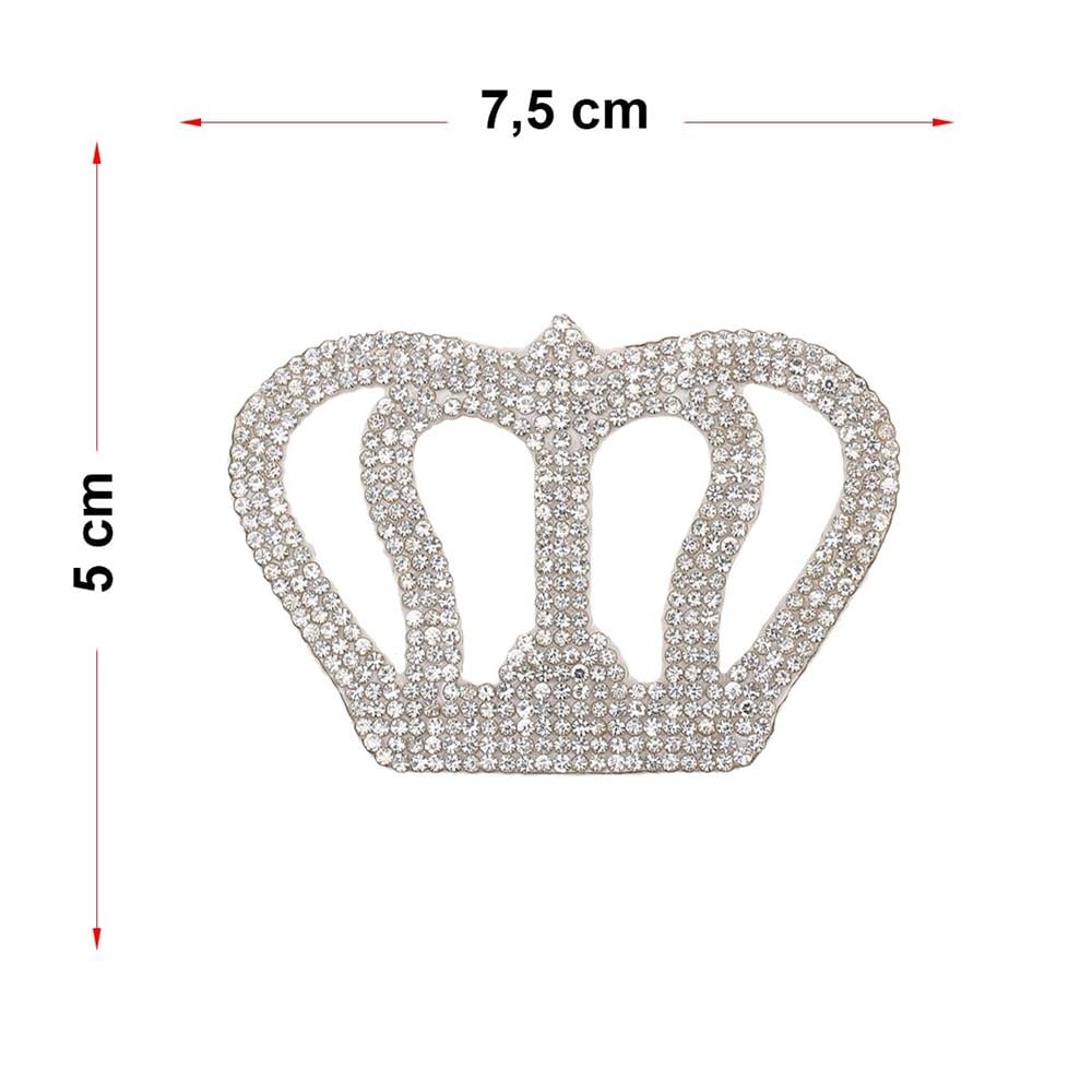 Ütüyle Yapışan Taşlı Kral Taç Motif 5 x 7,5 cm