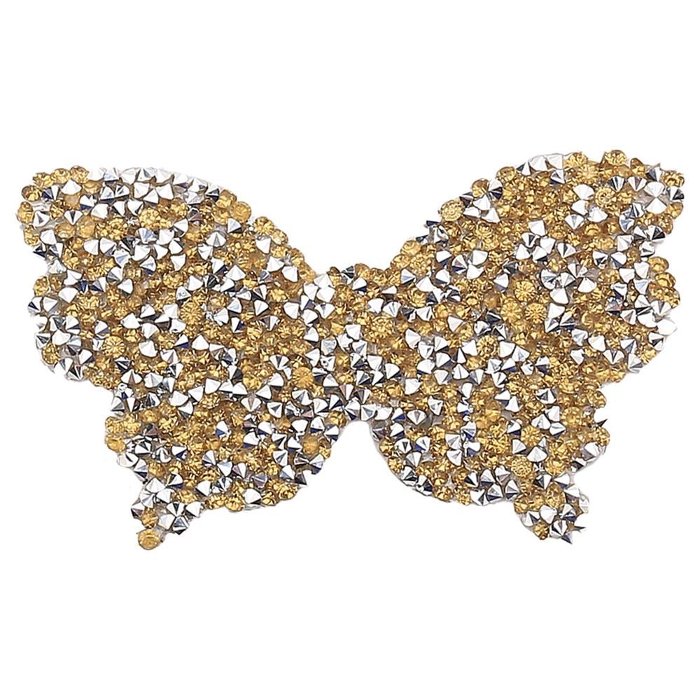 Ütüyle Yapıştırılabilen Altın Gümüş Kelebek Motif