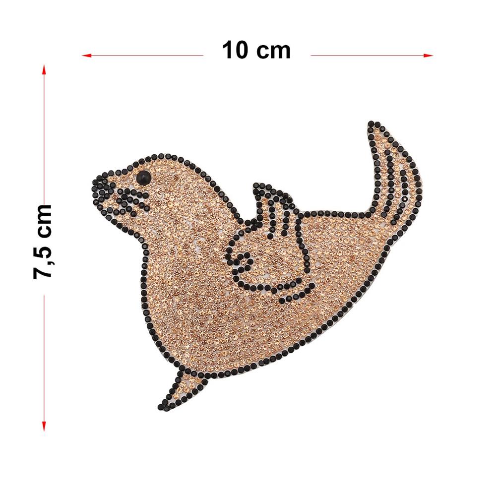 Ütüyle Yapıştırılabilen Fok Balığı Motif Aplik