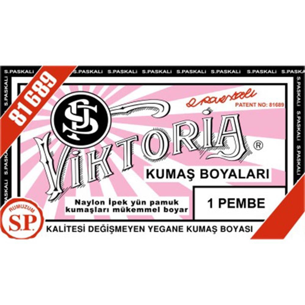 Viktoria Toz Kumaş Boyası 1 Pembe
