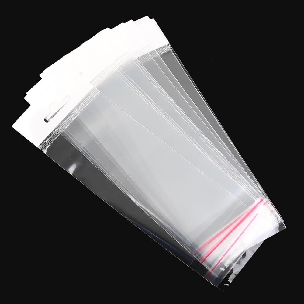 Yapışkanlı Askılı Şeffaf Jelatin Poşet 7 cm X 20 cm