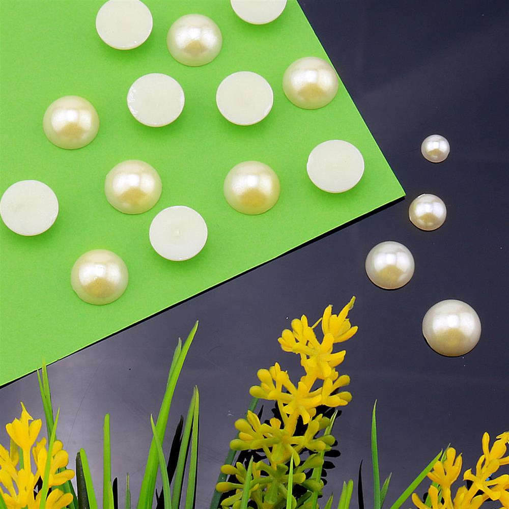 Yarım Kesik İnci Boncuk Krem