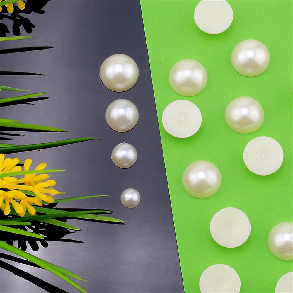 Yarım Kesik İnci Boncuk Krem