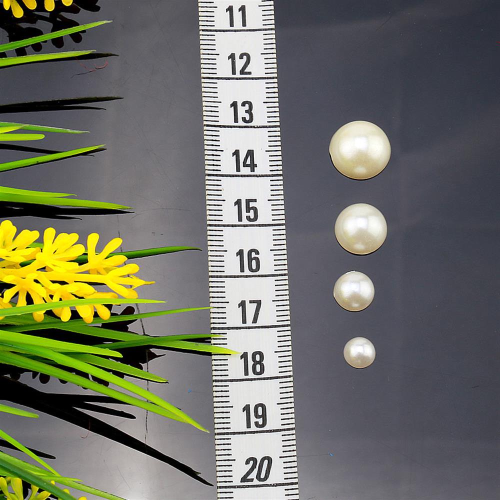 Yarım Kesik İnci Boncuk Krem