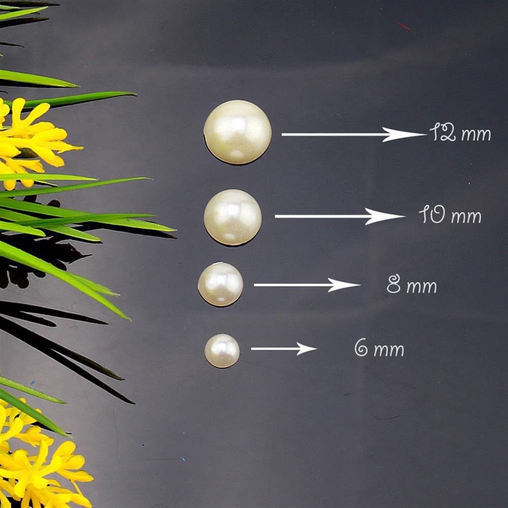 Yarım Kesik İnci Boncuk Krem