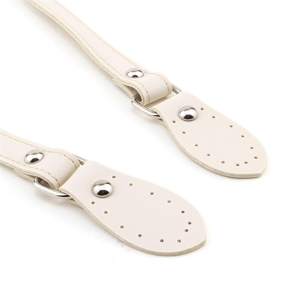 Yassı Deri Çanta Sapı Krem