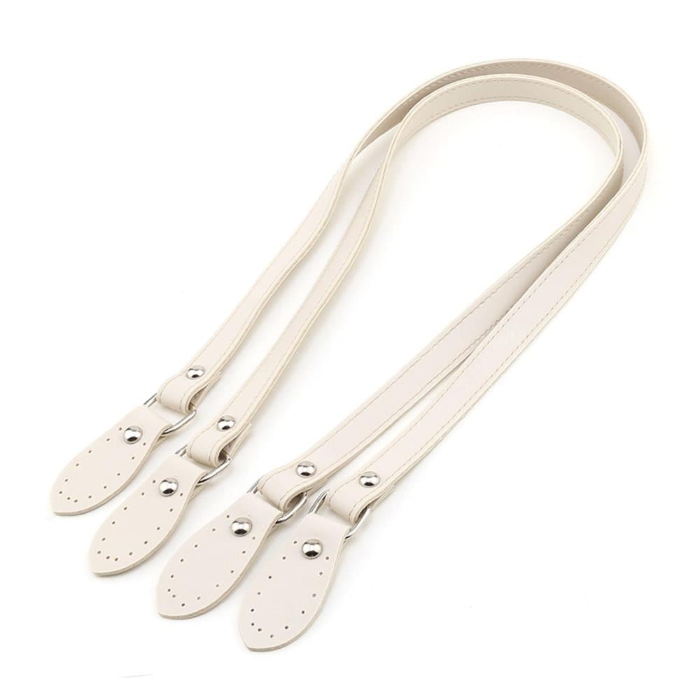 Yassı Deri Çanta Sapı Krem