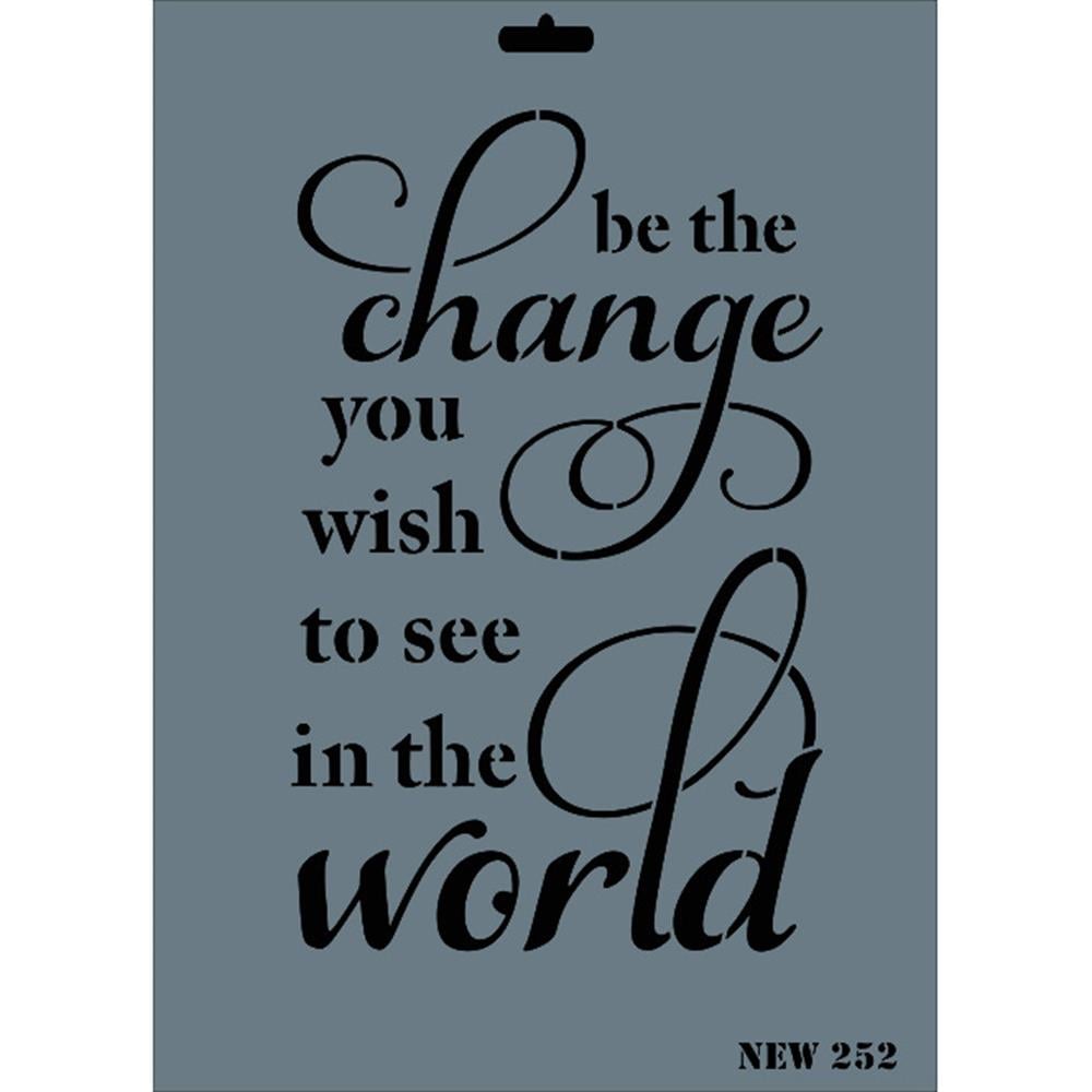 Yazı Stencil Şablon 25X35 cm - Rich New 252