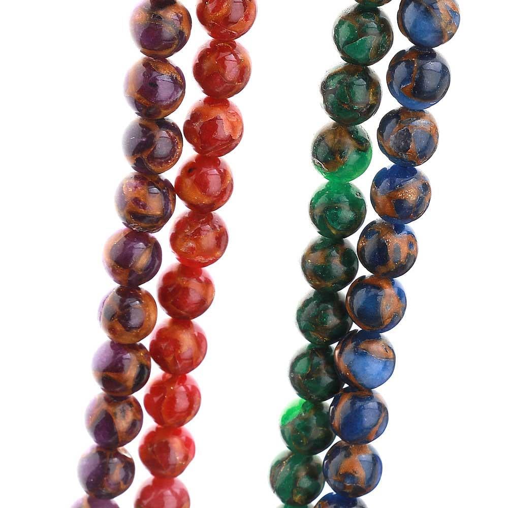 Yıldız Taşlı Kuvars Boncuk