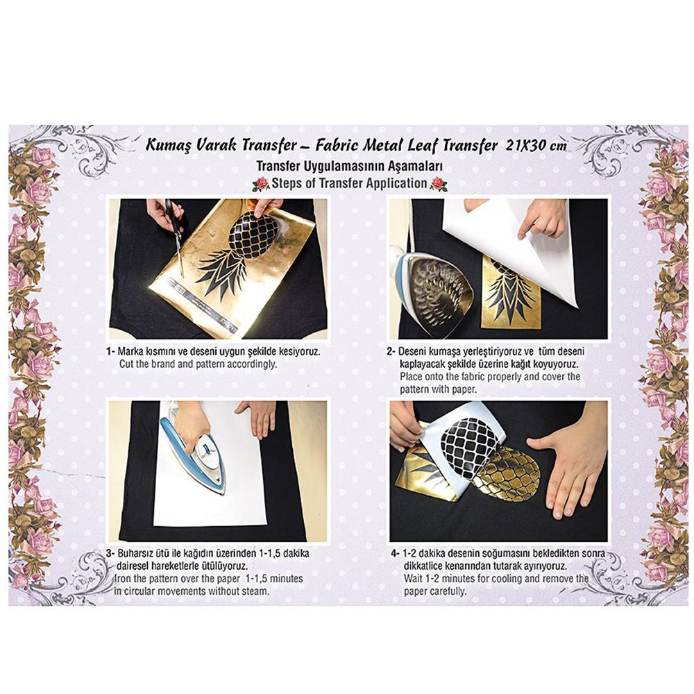 You Sunshine Yazılı Kumaş Altın Varak Transfer