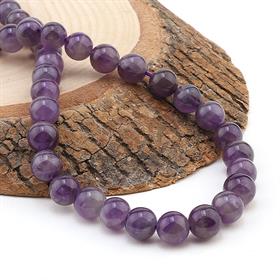 10 mm Doğal Ametist Taş Boncuk