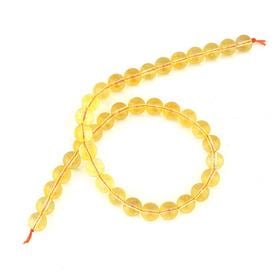 10 mm Doğal Citrine (Sitrin Taşı) Boncuk
