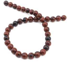 10 mm Kahverengi Obsidyen Taşı Boncuk