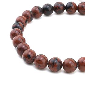 10 mm Kahverengi Obsidyen Taşı Boncuk