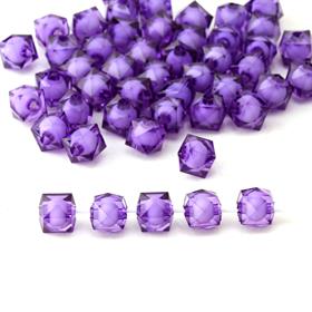 10 mm Mor Prizma Boncuk - Çanta Boncuğu