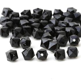 10 mm Siyah Prizma Boncuk - Çanta Boncuğu