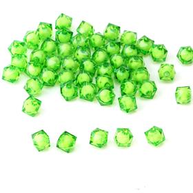 10 mm Yeşil Prizma Boncuk - Çanta Boncuğu