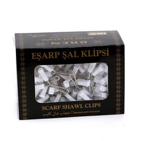 100 adet Beyaz Lale Uçlu Eşarp ve Şal Firketesi