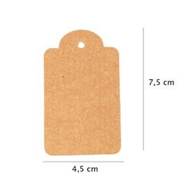 100 adet Kraft Etiket, Hasır Etiket İpi Hediyeli