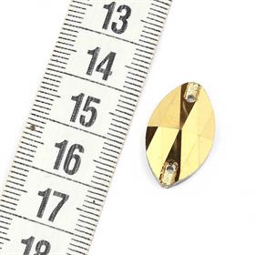 2 Delikli Arpa Şeklinde Dikme Kristal Taş 22X13 mm