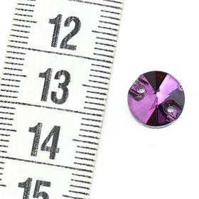 2 Delikli Yuvarlak Dikme Kristal Taş 10 mm