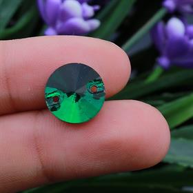 2 Delikli Yuvarlak Dikmelik Kristal 12 mm