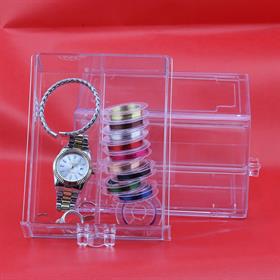 2 Katlı, 4 Bölmeli Çekmeceli Pleksi Takı Kutusu